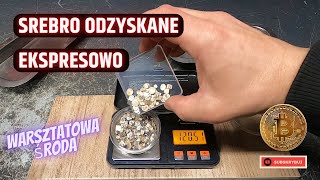 Szybki odzysk srebra ze styków. Takiej ilości się nie spodziewałem. #silver  #gold #odzysk