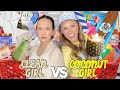 CLEAN GIRL ☁️✨🧴 VS COCONUT GIRL 🐚☀️👙 TARGET SHOPPING CHALLENGE