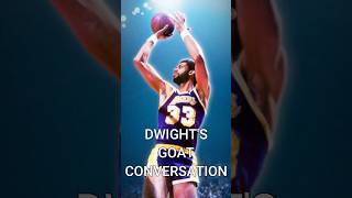 Listen to #dwighthoward reason that #kareemabduljabbar isn’t in the #goat conversation