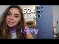 Samsung Galaxy S24 Ultra Unboxing in Titanium VIOLET