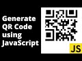 How to Generate QR Code using JavaScript | QR Code API