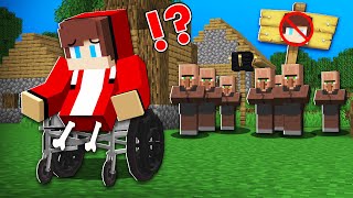 Legless JJ was KICKED OUT of the Village! - Maizen Minecraft