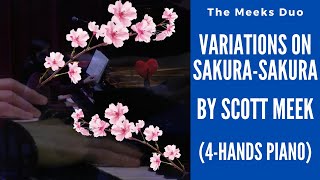 Sakura-Sakura Variations (piano 4 hands, 2020) by Scott Meek