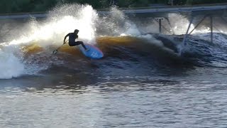 The first ever SUP's on Surf Snowdonia Wave Garden