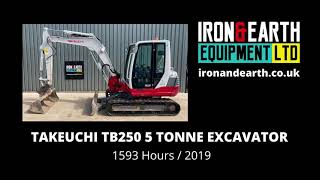 2019 Takeuchi TB250 5 Tonne Excavator