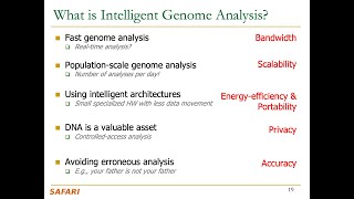 Computer Architecture - Lecture 10: Intelligent Genome Analysis (Fall 2021)
