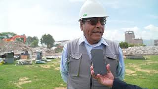 TRABAJOS DE DEMOLICIÓN DEL ESTADIO DE AYACUCHO PARA COMENZAR CONTRUIR EL COMPLEJO LOS VENCEDORES