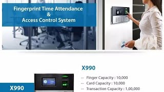 essl X990 fully video how to add the users \u0026 communication, Attendance search and Auto detection