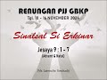 Renungan PJJ GBKP Minggu Ini Tgl. 10 - 16 Nov. 2024