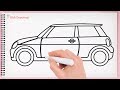 How to draw a mini cooper car easy learn drawing step by step with draw easy