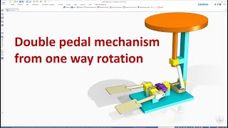Solid Edge Assembly & Motion Animation #38 | Double pedal mechanism from one way rotation
