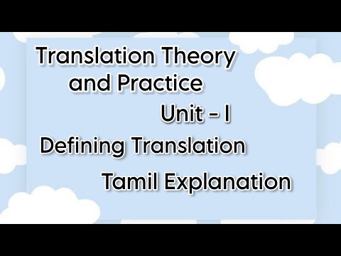 Translation Theory And Practice | Unit - 1 | Defining Translation ...