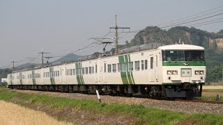 185系の団体臨時列車。（両毛線）