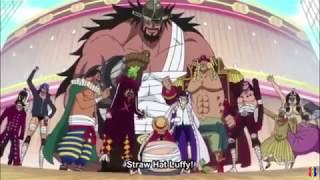 Luffy gives his Vivre Card to his Grand Fleet - One Piece