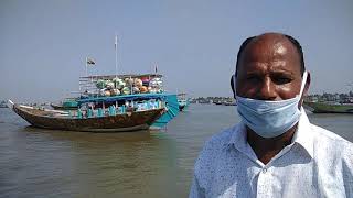 Pachu Bandar Vasai.. Fishermans with their Boats  at Seashore. Lockdown due to COVID-19.