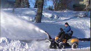 Stiga Park Schneefräse \u0026 Kasten-Anhängestreuer