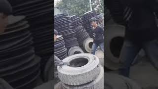 Amazing Tyre Cutting Skills | #shorts