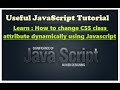 learn javascript online - how to change css attribute using javascript - Javascript developer