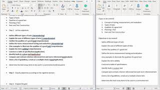Constructing a Table of Specifications (Test Blueprint)