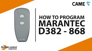 How to program the MARANTEC D382-868 gate remote control