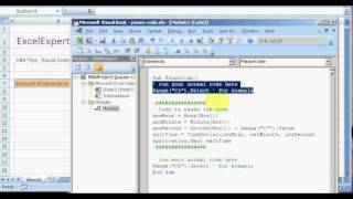 ExcelExperts.com - VBA Tips - Pause Code