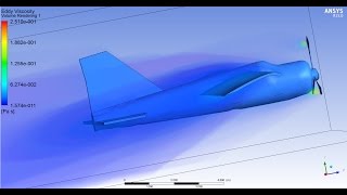 ANSYS CFX - CFD of an airplane in a wind tunnel