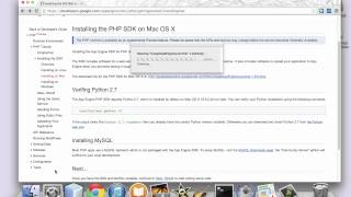Installing App Engine SDK for Mac OS X