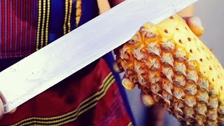 Pineapple Cutting Skill - Thai Street Food | Tasty Street タイナイトマーケット