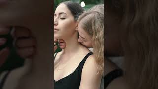 Woman Kissing the Neck of another Woman | Pexels Gallery #Shorts