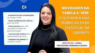 Novidades na Tabela S-1010: O que Muda nas Rubricas para o eSocial em Janeiro?