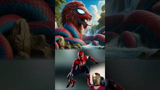 Superheroes as Giant Lion \u0026 Cobra?! 😱💥 Marvel \u0026 DC All-Characters | #marvel  #dc  #shorts