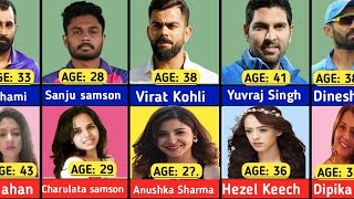 Cricketer And Their Wife's Age Difference