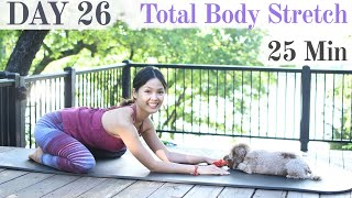 Day 26: Easy Total Body Stretching Pilates Workout #withme | 28 Day #StayHome Pilates Challenge