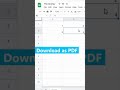 Google Sheets to PDF