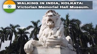 Walking in India, Kolkata. Victorian Memorial Hall Museum. (Walking Meditation 1080p). #13