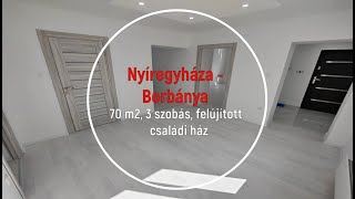 Lakás árán eladó családi ház Nyíregyháza - Borbánya - 70 m2-es, nappali + 2 szobás, felújított ház