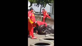 El antes y después del fatídico accidente del mecánico de Ferrari, fue amputado una pierna - Dolor