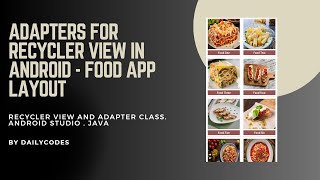 RecyclerView in Android #3 | Adapters | Android studio | java | Application Development