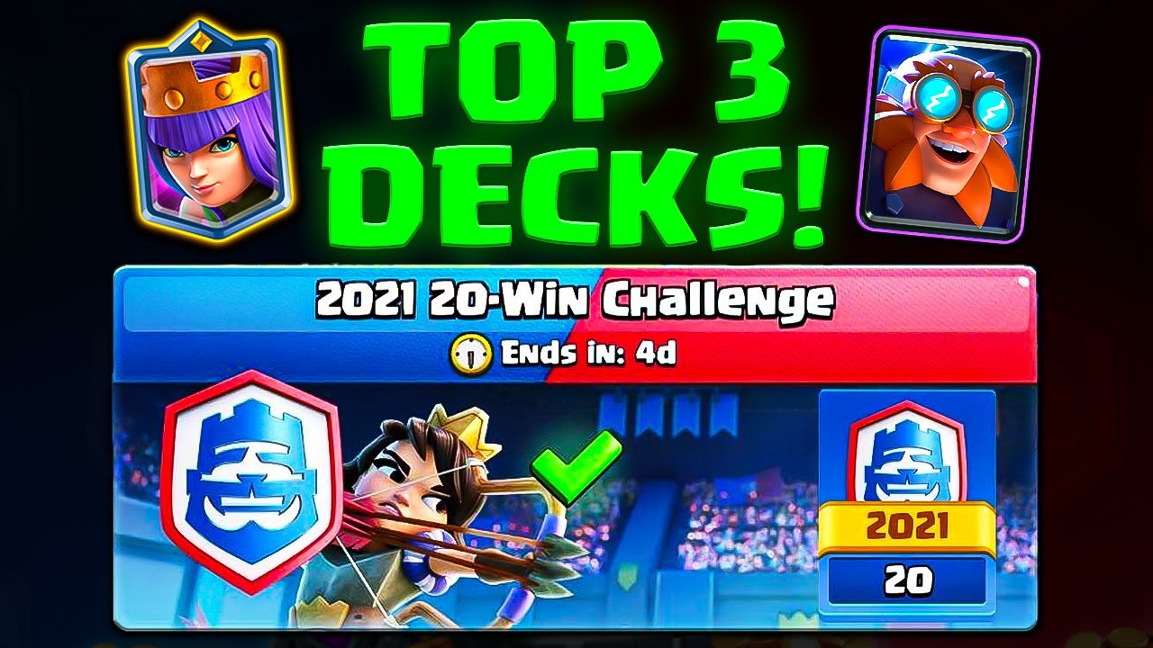 *BEST* 3 DECKS For 20 WIN CHALLENGE In Clash Royale (and Toxic) - YouTube