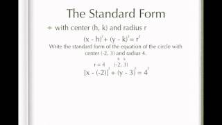 2.8 Circles definition and formulas general and standard