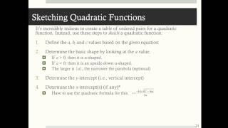 ECON 307 10. Quadratic Equations