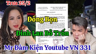 Trưa 25/2 Mộc TV Đồng Bọn Đinh Lan Xóa Kênh Bỏ Trốn Mr Đàm Kiện Hàng Loạt Youtuber