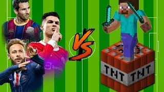 Ronaldo-Messi-Neymar vs Minecraft ( Funny video ) 🔥💪