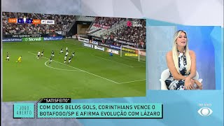 Renata Fan exalta amadurecimento do Corinthians: "está encaixando"