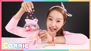 빙글빙글 비즈 메이커 로 캐리의 장난감 팔찌 목걸이 만들기 놀이 CarrieAndToys