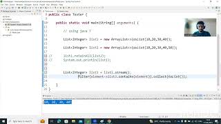 Java program to find common elements from the two given lists using Java 8 (stream API) #java8 #code