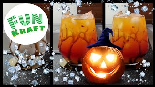 เครื่องดื่ม F.K.สนธยาในวันฮาโลวีน: How to make FunKraft Halloween Twilight Drink : no alcohol.