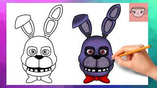 How To Draw Bonnie the Rabbit | Five Nights at Freddy's FNAF | Step By Step Tutorial