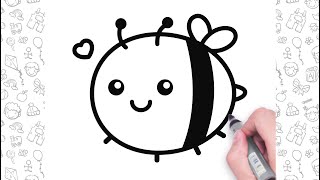 🐝Easy Bee Drawing Step by Step | How to Draw Bee For Kids🍯