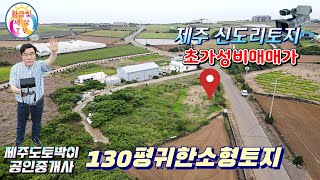 제주초가성비매매가@ 2차선접130평귀한소형토지#신도리토지